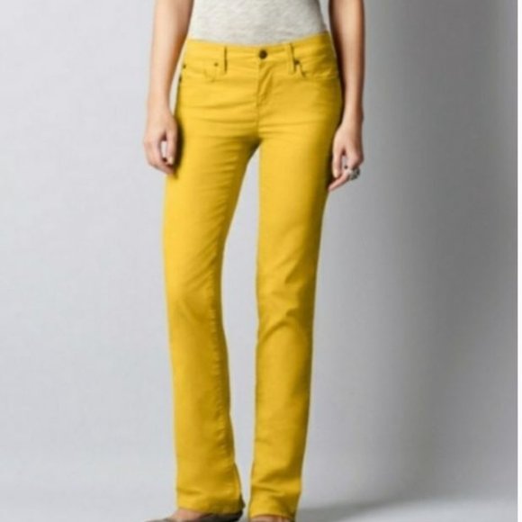 LOFT Pants - LOFT Mustard Modern Straight Corduroy Pants Size 6P
